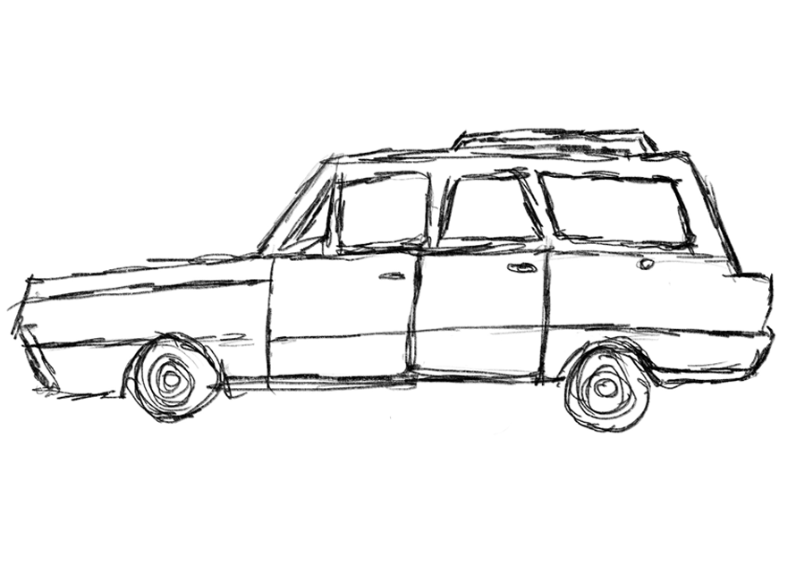 Loose sketch of car