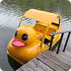 yellow duck paddle boat