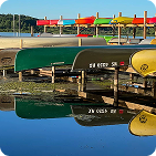 canoes on dock